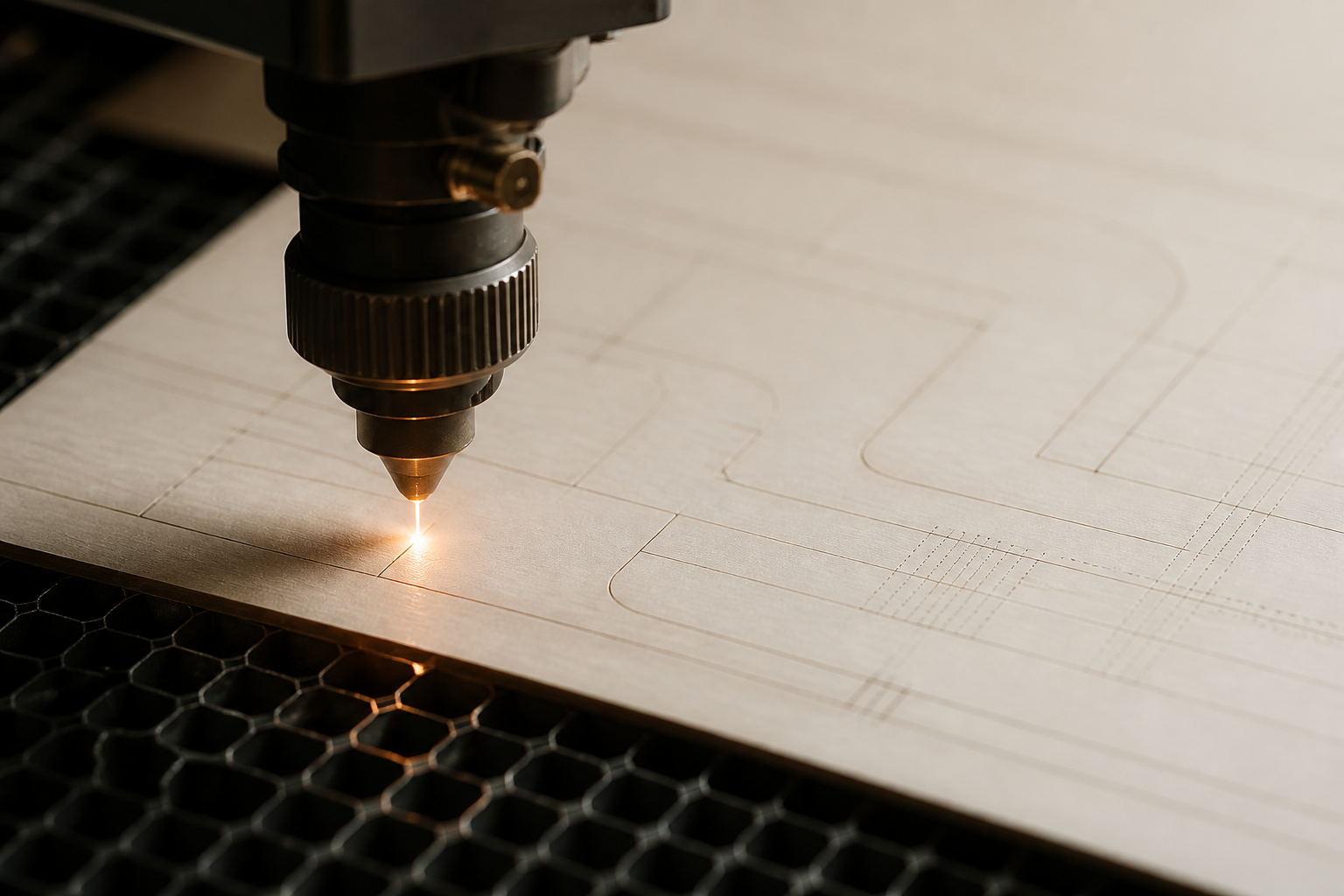 Laser cutting process in the Withform product development studio